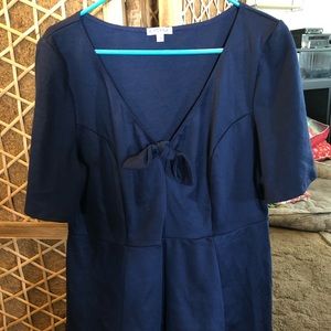 Kiyonna navy blue peplum top. Plus size 1.